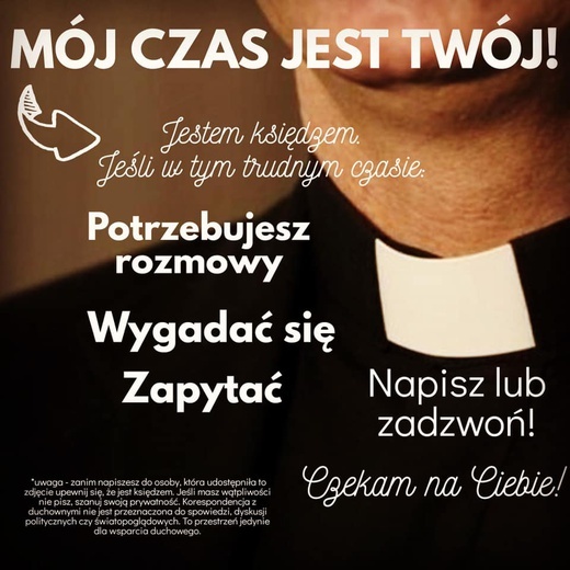 Kapłańska akcja w dobie koronawirusa  - "Mój czas jest twój"