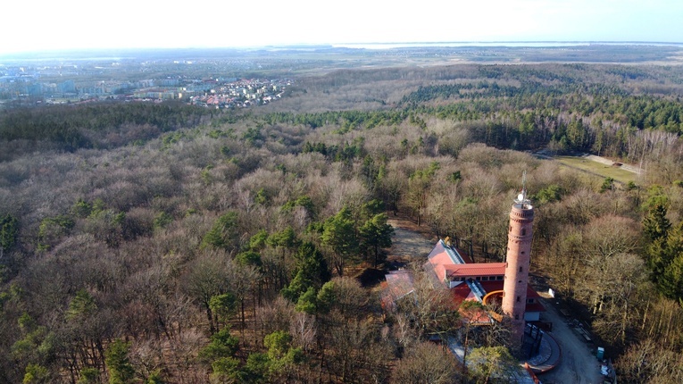 Diecezja z lotu ptaka. Budujące się centrum na Górze Chełmskiej