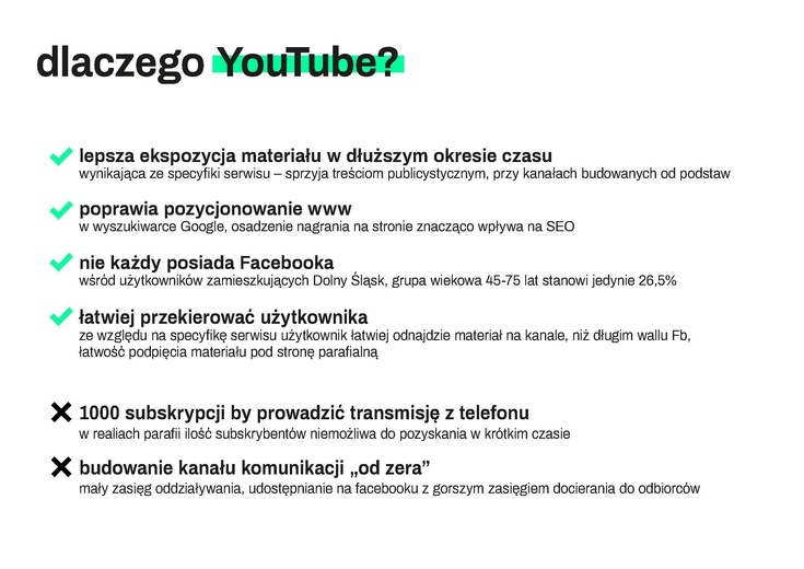 Prezentacja multimedialna o transmitowaniu Mszy św.