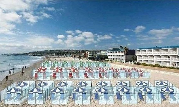 Włochy. Parawany z pleksi na plaży? To szaleństwo!