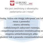 Kto jest zwolniony z obowiązku zasłaniania ust i nosa?