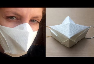 Surgical mask origami. Maseczka chirurgiczna origami.