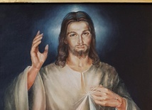 Obraz Jezusa Miłosiernego z rawskiej parafii.