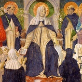 Cosimo Rosselli, „Święta Katarzyna  ze Sieny jako duchowa matka Drugiego i Trzeciego Zakonu Świętego Dominika”.