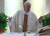 Franciszek podczas Mszy w Domu św. Marty
