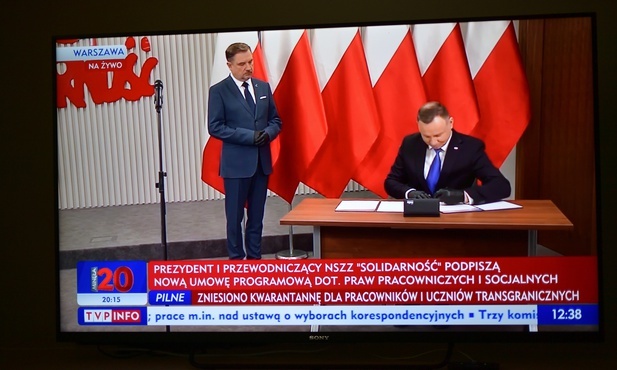 Prezydent podpisał nową umowę programową z NSZZ "Solidarność"