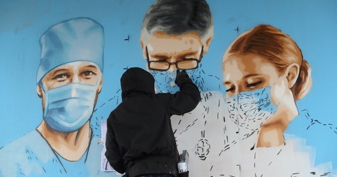 W Gdańsku powstał mural - podziękowanie dla medyków