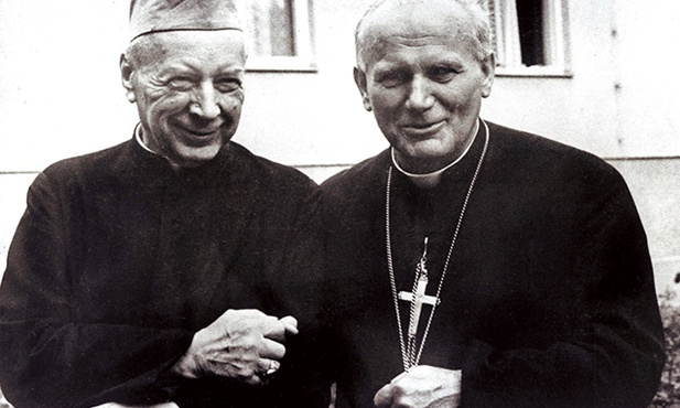 Prymasa Wyszyńskiego (po lewej) i kardynała Wojtyłę, przyszłego papieża Jana Pawła II, dzieliło prawie dwadzieścia lat życia 