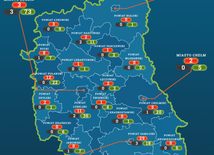 Aktualna mapa epidemiologiczna Lubelszczyzny.