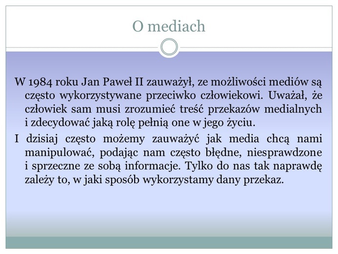 Nagrodzona prezentacja o św. Janie Pawle II