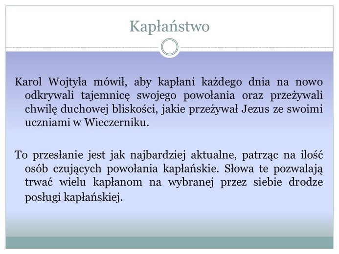 Nagrodzona prezentacja o św. Janie Pawle II