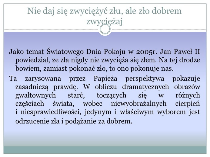 Nagrodzona prezentacja o św. Janie Pawle II