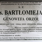 Pogrzeb siostry Bartłomiei Orzoł