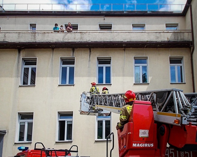 Akcja strażaków w Szpitalu Miejskim nr 4 w Gliwicach