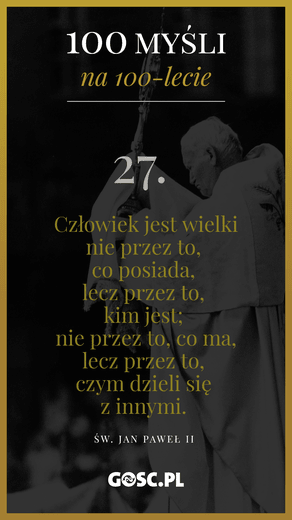 100 myśli na 100-lecie urodzin Jana Pawła II