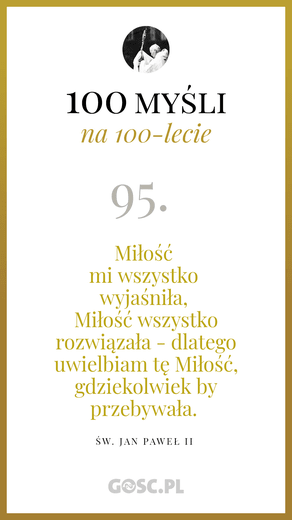 100 myśli na 100-lecie urodzin Jana Pawła II