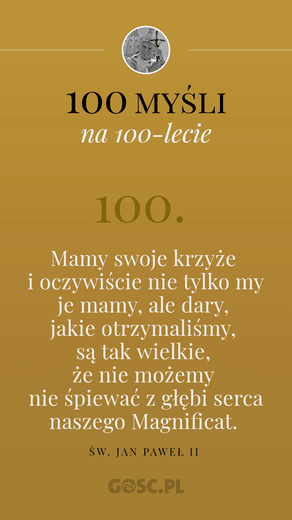 100 myśli na 100-lecie urodzin Jana Pawła II