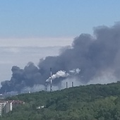 Pożar złomowiska samochodów w gdańskim porcie