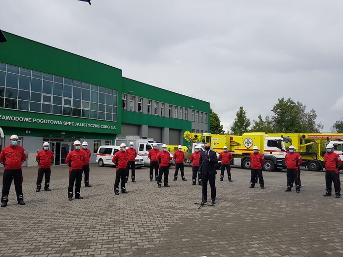 Prezydent Andrzej Duda z wizytą w Centralnej Stacji Ratownictwa Górniczego w Bytomiu