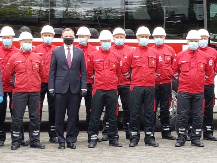 Prezydent Andrzej Duda z wizytą w Centralnej Stacji Ratownictwa Górniczego w Bytomiu