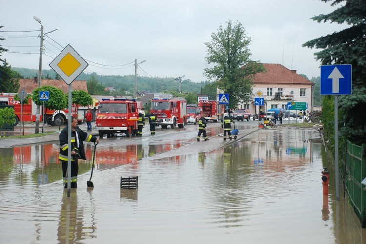 Zalane centrum Łapanowa