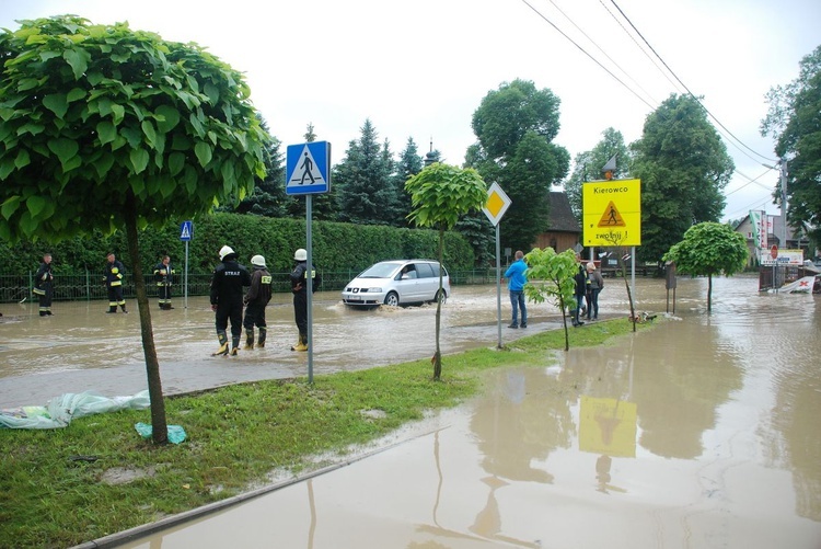 Zalane centrum Łapanowa