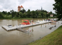 Duża woda na Wiśle w Sandomierzu 