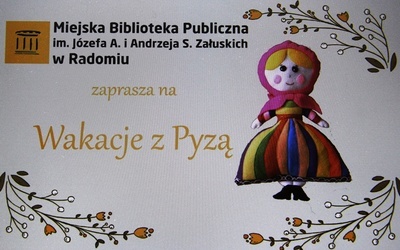 Plakat-zaproszenie na spotkanie do biblioteki.