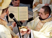 Ksiądz Dominik z biskupem Adamem.