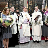 ▲	W imieniu wszystkich na koniec Eucharystii głos zabrał bp Adam Bałabuch.