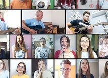 ▲	Wideoklip (z udziałem 32 wokali żeńskich, 12 męskich oraz 20 instrumentalistów) to dzieło służb muzycznych ze wszystkich grup, mające patronat honorowy głównego przewodnika.