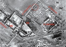 Burgweide na zdjęciu lotniczym wykonanym 1 lutego 1945 r. przez aliantów. Naniesiono współczesne nazwy punktów orientacyjnych.