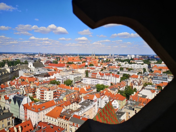 Na wieży bazyliki św. Elżbiety