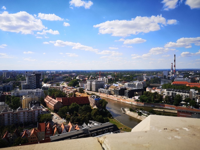 Na wieży bazyliki św. Elżbiety