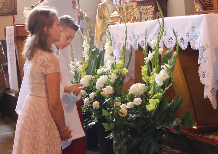 Figura Matki Bożej Szkaplerznej Pośredniczki Łask Wszelkich w Głębowicach