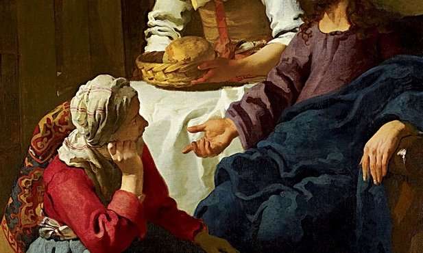 Jan Vermeer, „Chrystus w domu Marty i Marii” (1654–1656), Szkocka Galeria Narodowa.