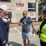 Akcja Policji i Caritas - ze św. Krzysztofem - w Bielsku-Białej 2020