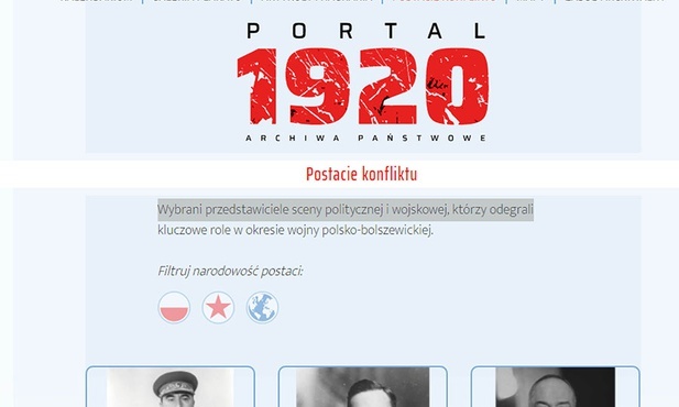 Portal jest podzielony  na działy tematyczne.
