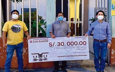 ▲	Urząd Miasta San Ramón wręczył dotację 30 000 soli na zakup instalacji do produkcji tlenu.