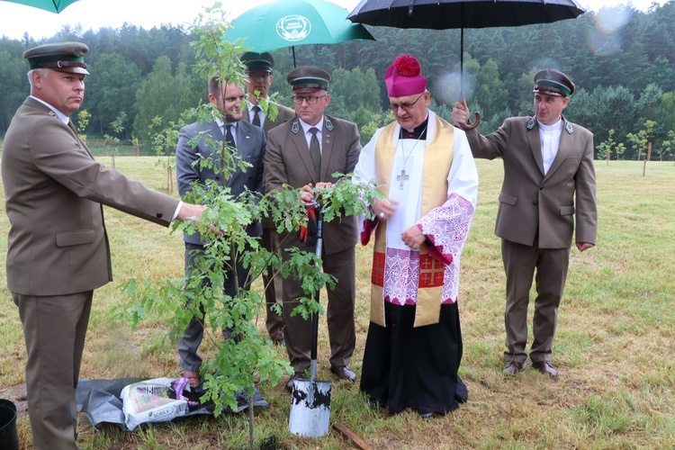 Orzechowo. Posadzenie dębów katyńskich