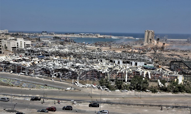 Port w Bejrucie po wybuchu