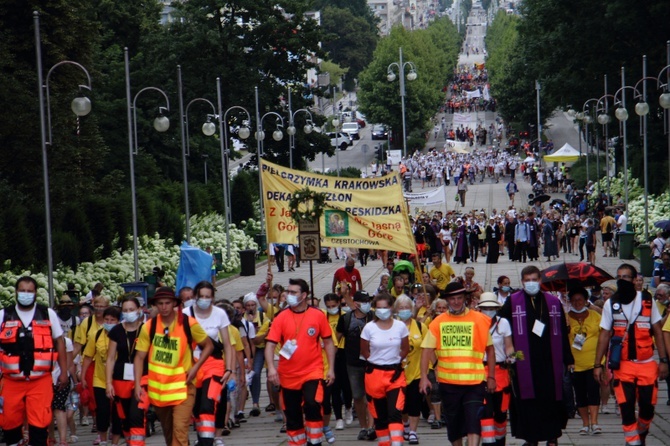 Wejście 40. Pieszej Pielgrzymki Krakowskiej na Jasną Górę