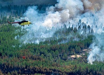Pożar tajgi w regionie Chanty-Mansyjska.