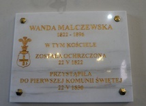 Tablica ku czci Wandy Malczewskiej
