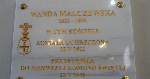 Tablica ku czci Wandy Malczewskiej
