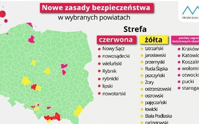 Powiat łowicki jednym z 12 powiatów objętych strefą żółtą.