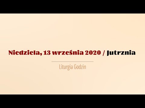 Niedziela, 13 września. XXIV Niedziela Zwykła