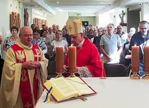 Eucharystia w ośrodku w Reptach.