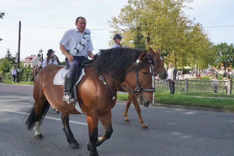 Konna procesja z kościoła w Ostropie