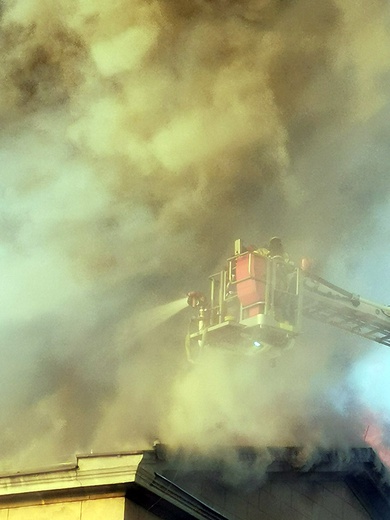 Pożar szkoły katolickiej w Lublińcu